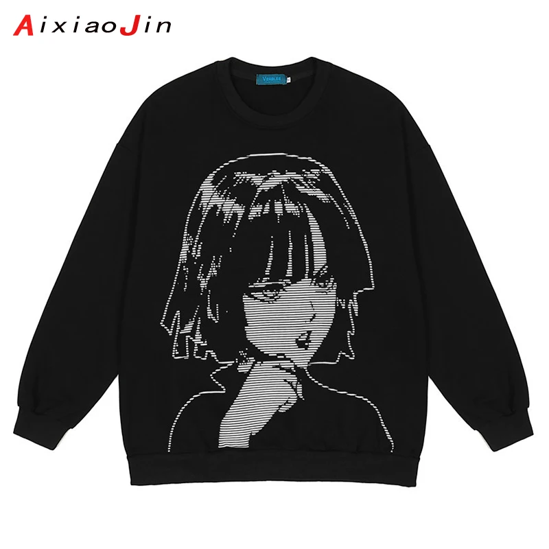 Ladies Sweater Anime Girl Hip Hop Street Loose Pullover Spring Gothic Harajuku Men's Ladies Universal Spring Autumn Sweater
Ladies Sweater Anime Girl Hip Hop Street Loose Pullover Spring Gothic Harajuku Men's Ladies Universal Spring Autumn Sweater