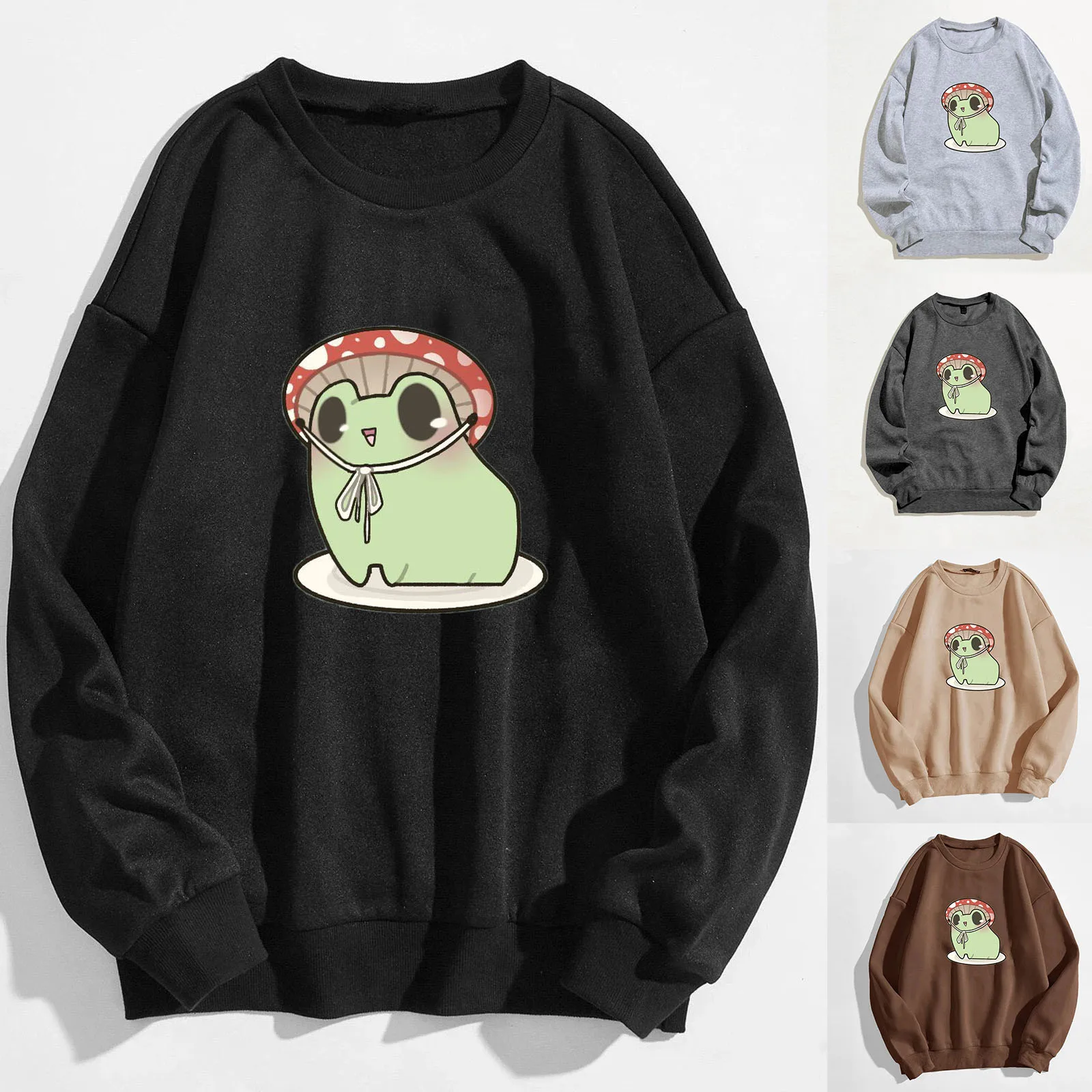 Женский свитшот с длинным рукавом и принтом в виде лягушки
Женский свитшот с длинным рукавом и принтом в виде лягушки