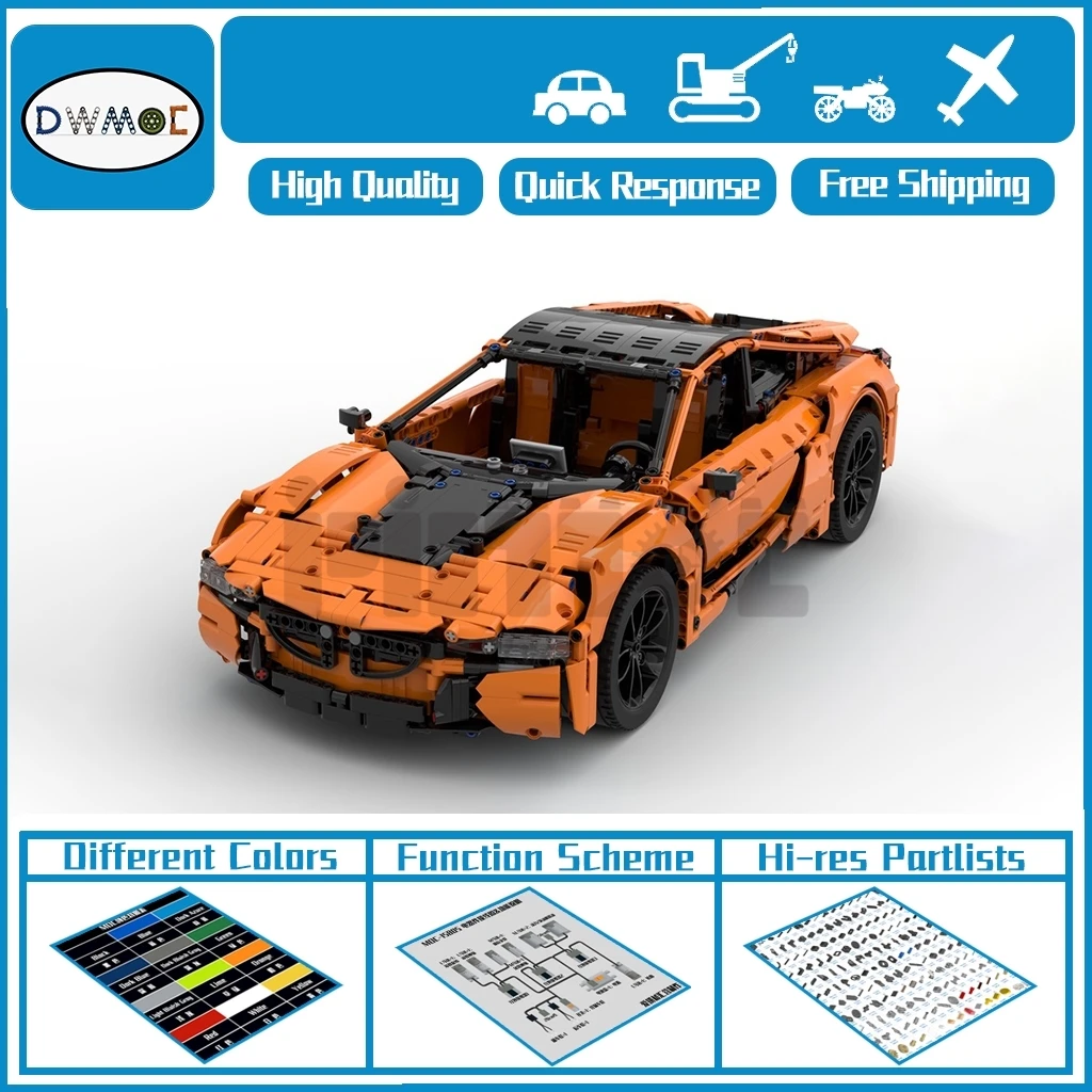 Moc-43958 I8 super sports car four channel app remote control 2105pcs assembly building block technology assembly
Moc-43958 I8 super sports car four channel app remote control 2105pcs assembly building block technology assembly