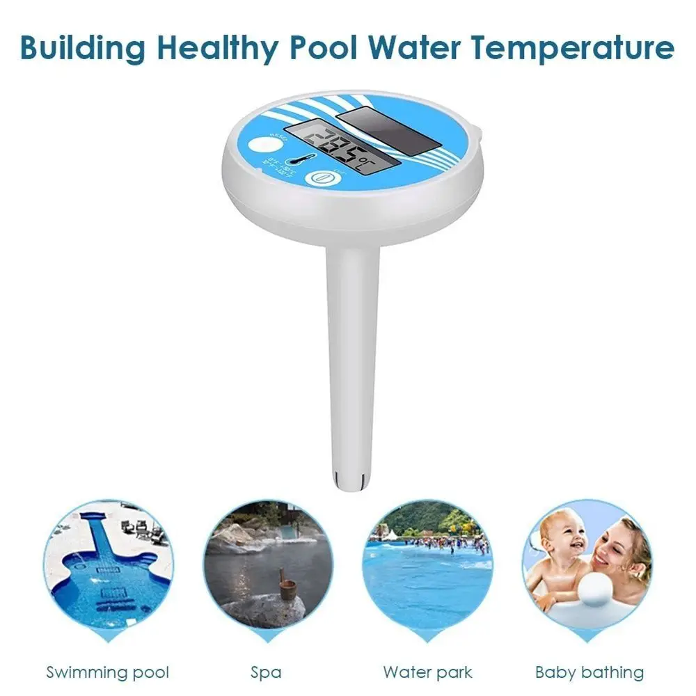 ABS Digital Thermometer Floating Solar Powered Water Temp Tester Waterproof LCD Display Floating Pool Thermometer Swimming Pool
ABS Digital Thermometer Floating Solar Powered Water Temp Tester Waterproof LCD Display Floating Pool Thermometer Swimming Pool