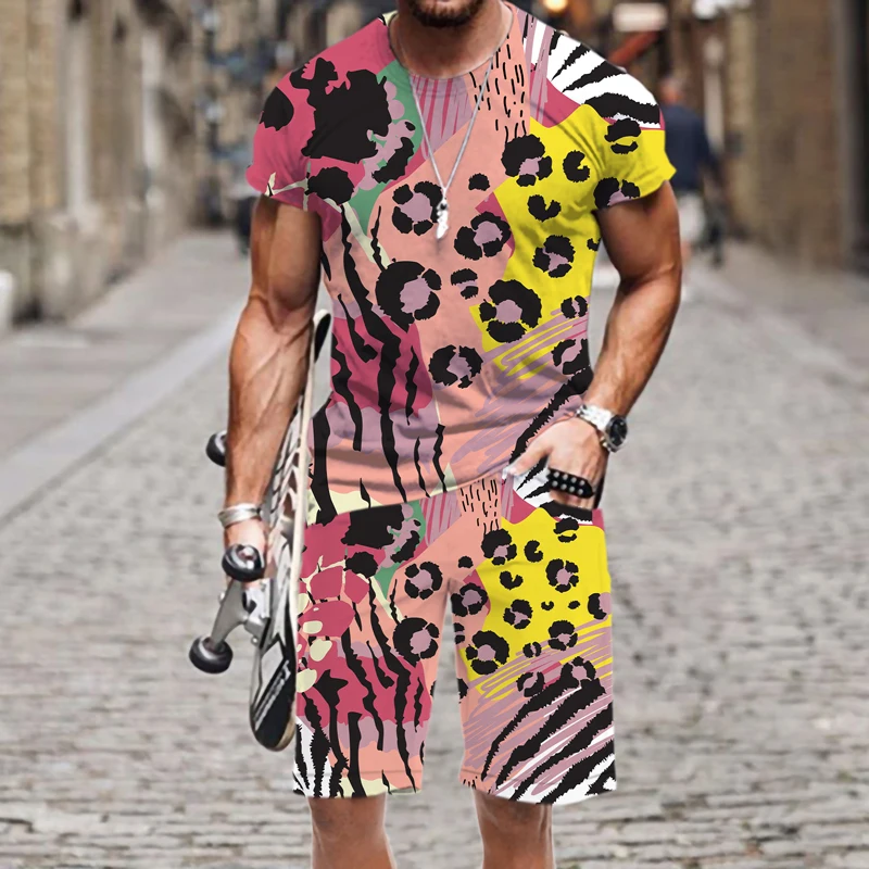 Trend Beach Track suit Retro Leopard print High Quality Summer Oversized Men T Shirt Shorts outfits Sets Short Sleeves tshirt
Trend Beach Track suit Retro Leopard print High Quality Summer Oversized Men T Shirt Shorts outfits Sets Short Sleeves tshirt
