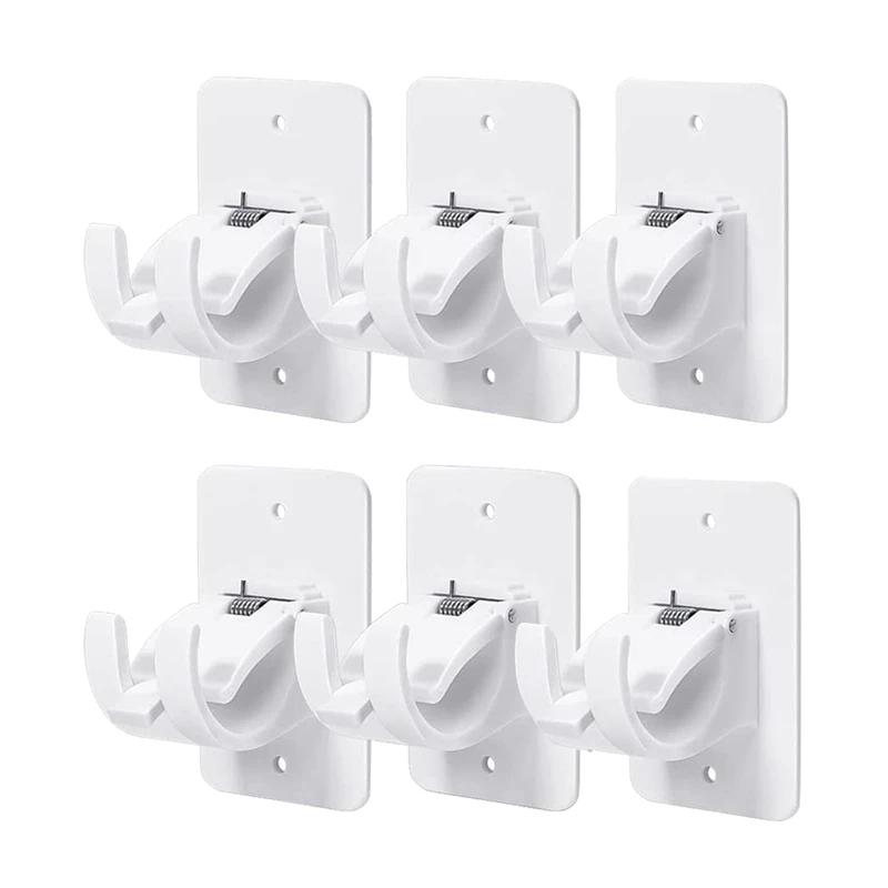 AT14 6 PCS Curtain Rod Bracket Holder, Universal Self Adhesive Wall Mount Curtain Rod, Curtain Rod Hooks For Bathroom
AT14 6 PCS Curtain Rod Bracket Holder, Universal Self Adhesive Wall Mount Curtain Rod, Curtain Rod Hooks For Bathroom