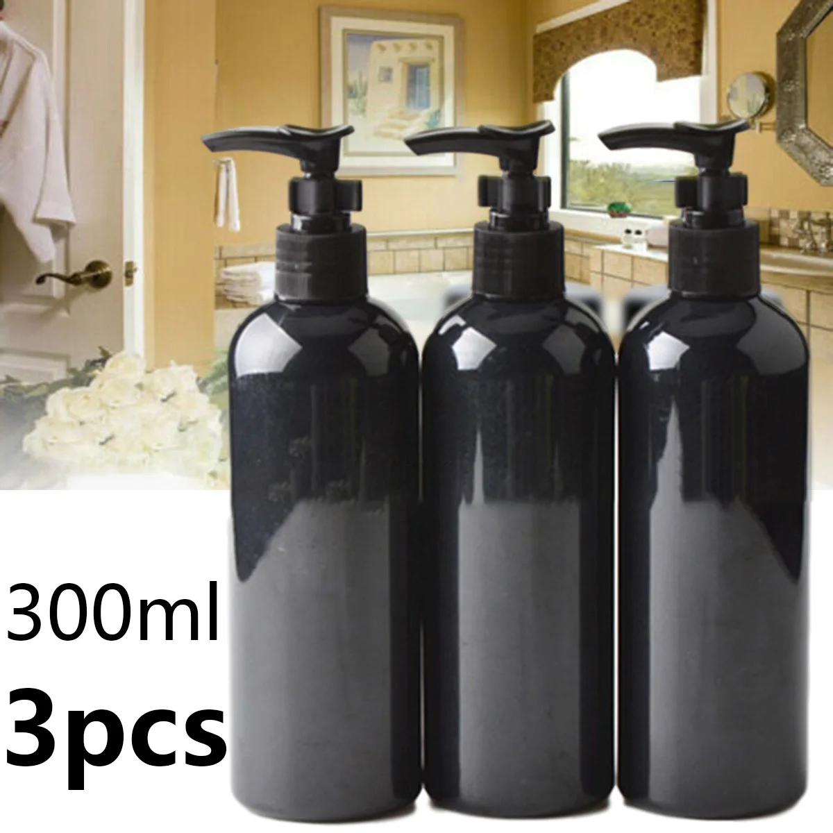 300ml Black Soap Dispenser Plastic Empty Bottle Bathroom Shampoo Soap Bottle Large-capacity Lotion Hand Dish Bathroom Accessori
300ml Black Soap Dispenser Plastic Empty Bottle Bathroom Shampoo Soap Bottle Large-capacity Lotion Hand Dish Bathroom Accessori