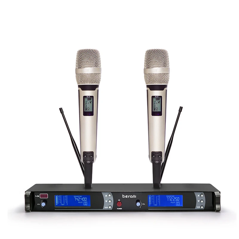 

Berani Hot Selling Mic Wireless Dj Cheap Microphone Uhf for Stage Karaoke