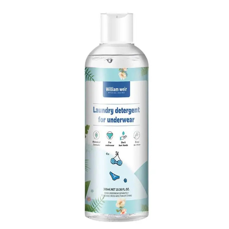 300ml Underwear Laundry Detergent High Efficiency Lingerie Wash Liquid For Bedroom Dormitory Bra Sock Blood Stain Remover 
300ml Underwear Laundry Detergent High Efficiency Lingerie Wash Liquid For Bedroom Dormitory Bra Sock Blood Stain Remover
