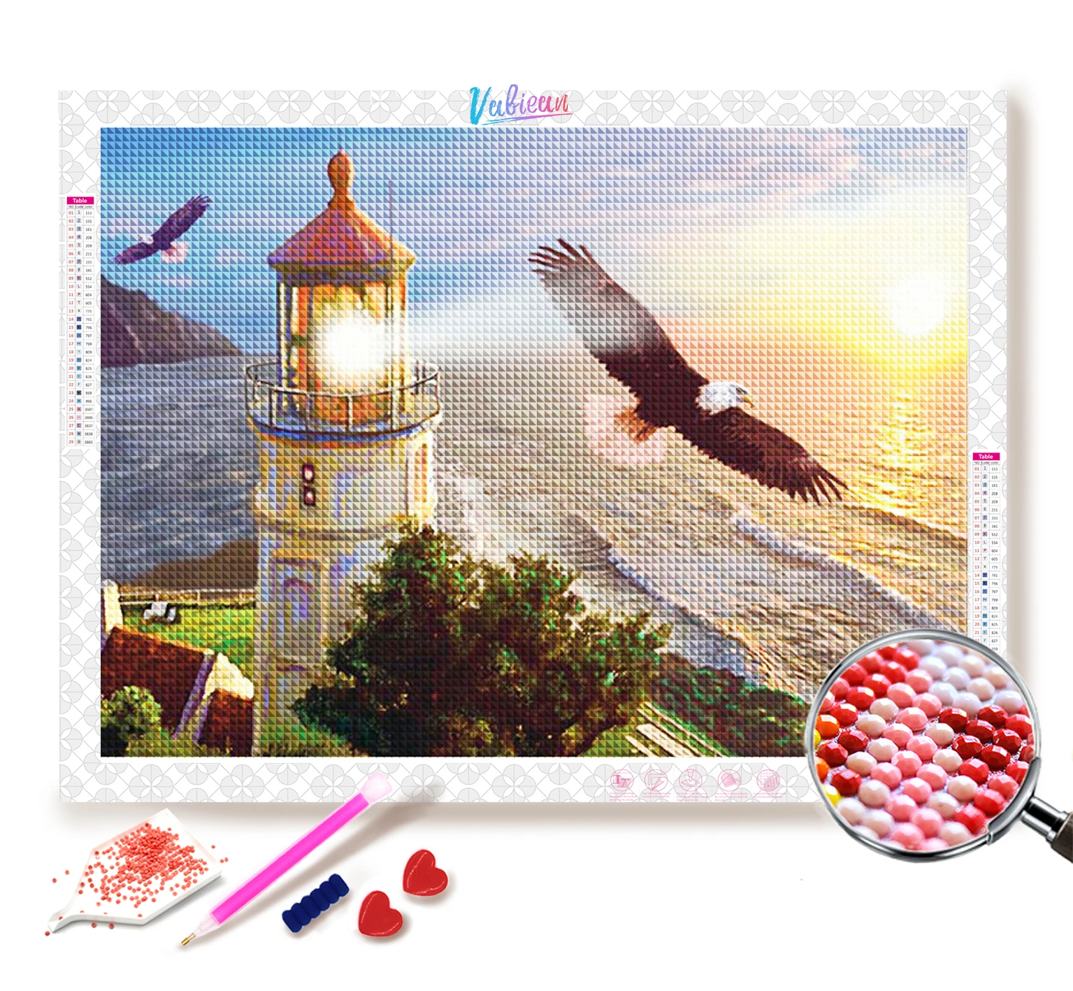 5D DIY Eagle and Lighthouse Diamond Painting Bear Stitch Diamond Embroidery Picture of Rhinestones Home Decor
5D DIY Eagle and Lighthouse Diamond Painting Bear Stitch Diamond Embroidery Picture of Rhinestones Home Decor