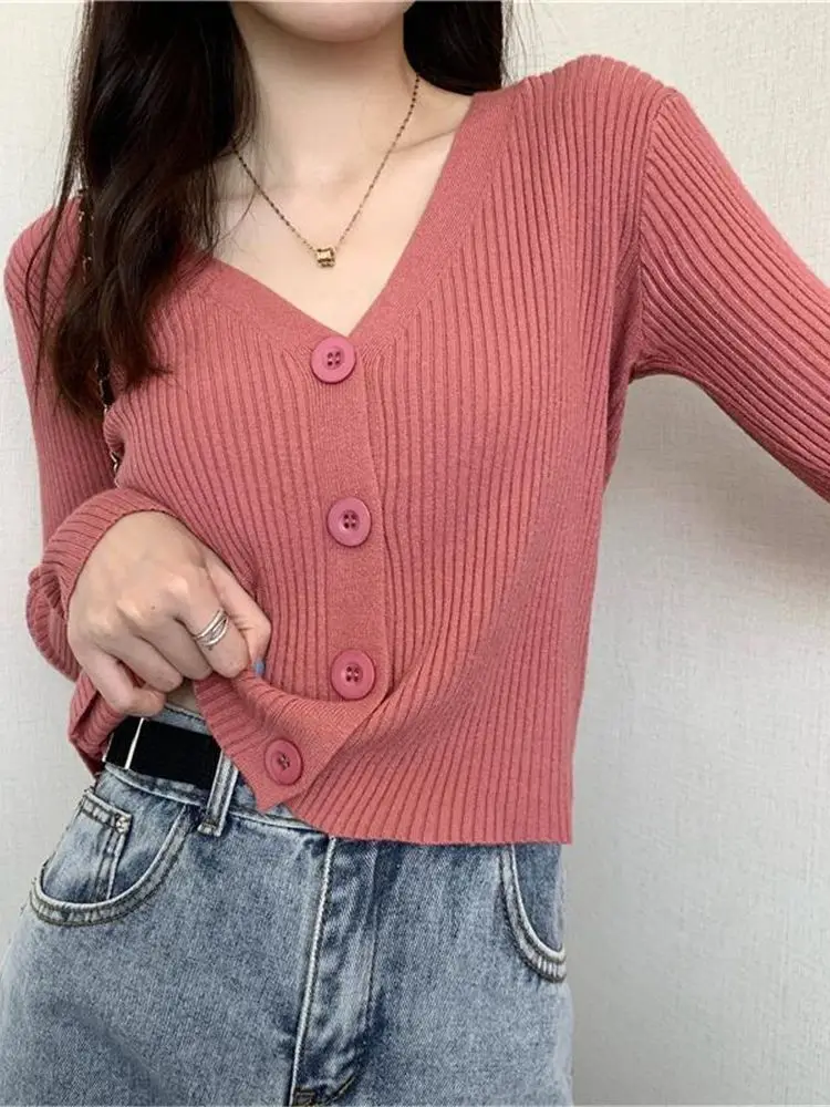 Simple Knitted Cardigan Women Sweaters V-Neck Autumn Winter Long Sleeve Knitted Cardigan Sweater Coat Women's Outerwear Tops
Simple Knitted Cardigan Women Sweaters V-Neck Autumn Winter Long Sleeve Knitted Cardigan Sweater Coat Women's Outerwear Tops
