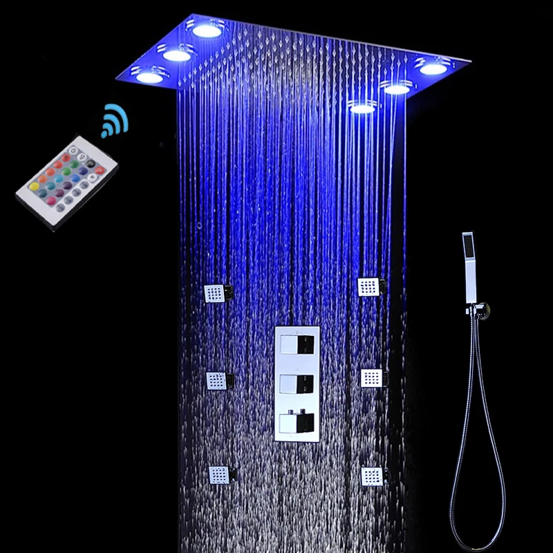 Термостатический набор для душа, встраиваемая потолочная светодиодсветодиодный дождевая насадка для душа, настенные массажные насадки дл... 
Термостатический набор для душа, встраиваемая потолочная светодиодсветодиодный дождевая насадка для душа, настенные массажные насадки дл...