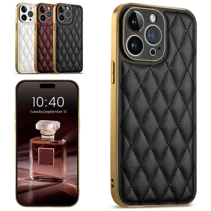 New Arrivals Gold Plating Leather Phone Case For iPhone 14 Plus 13 Pro Max 12 Pro Shockproof Anti-Drop Fashion Trend Back Cover
New Arrivals Gold Plating Leather Phone Case For iPhone 14 Plus 13 Pro Max 12 Pro Shockproof Anti-Drop Fashion Trend Back Cover