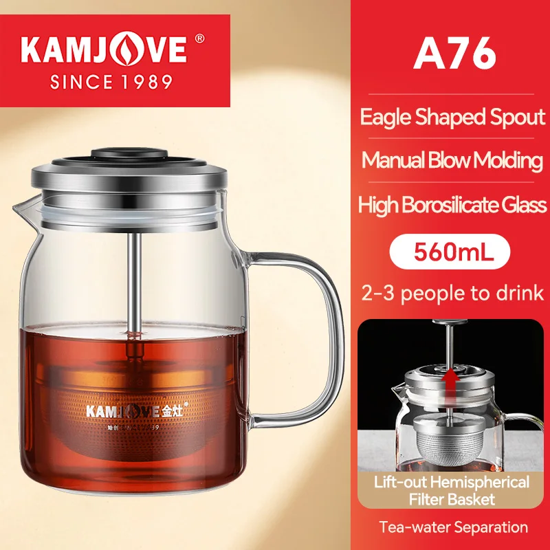 KAMJOVE Чайник из закаленного стекла
KAMJOVE Чайник из закаленного стекла