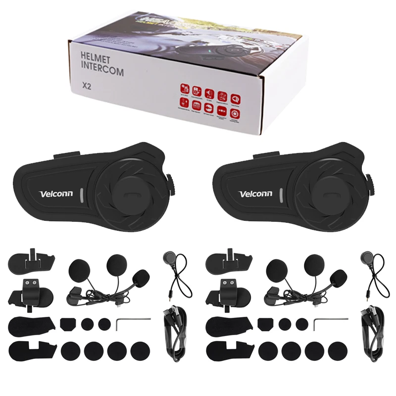 Velconn X2 Мотоциклетный шлем Bluetooth-гарнитура Обмечание музыки 2 гонщики 1000 м Полнодуплексный домофон FM-радио IP65
Velconn X2 Мотоциклетный шлем Bluetooth-гарнитура Обмечание музыки 2 гонщики 1000 м Полнодуплексный домофон FM-радио IP65