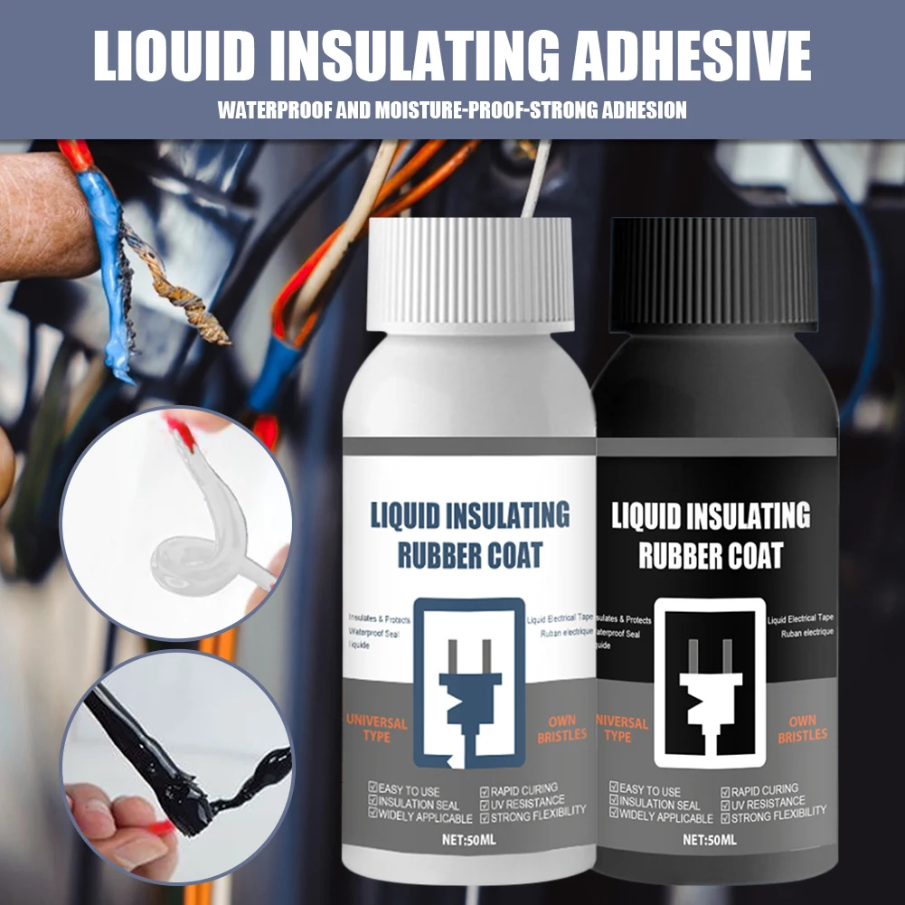 50ml Liquid Electrical Tape Cable Repair Insualtion Rubber Electrical Wire Cable Coat Waterproof Seal Quick Drying Sealant
50ml Liquid Electrical Tape Cable Repair Insualtion Rubber Electrical Wire Cable Coat Waterproof Seal Quick Drying Sealant