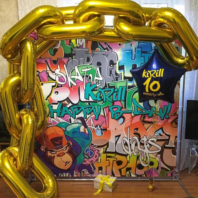 10pcs 80s 90s Party Decorations Giant Balloon 40 inch Gold Silver Chain Balloons Event Party Hip Hop Theme Wedding Arch Supplies
10pcs 80s 90s Party Decorations Giant Balloon 40 inch Gold Silver Chain Balloons Event Party Hip Hop Theme Wedding Arch Supplies