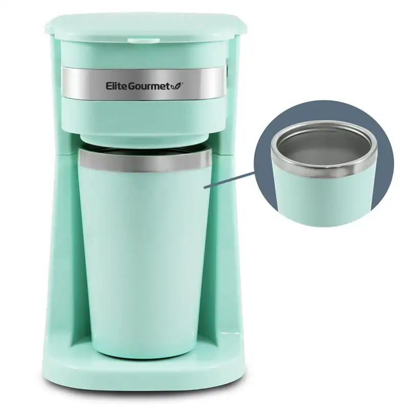 

Coffee Maker with Stainless Steel Interior Travel Mug, Mint Bottomless portafilter mm Pour over coffee dripper Portafilter ecm d