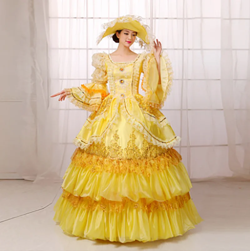 Large Size 6XL Evening Dress Women Vintage Victoria Court Multi-layer Dress Customize Cosplay Costume Yellow Party Ball Gown 5XL
Large Size 6XL Evening Dress Women Vintage Victoria Court Multi-layer Dress Customize Cosplay Costume Yellow Party Ball Gown 5XL