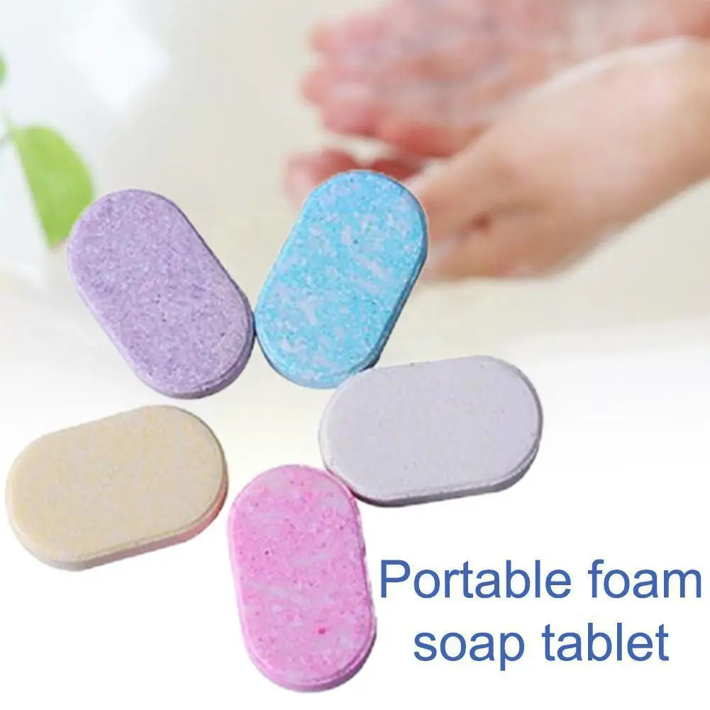 

Портативное дезинфицирующее средство для рук, шипучие таблетки, мыло 10 шт., уличное мытье рук, случайное мыло, пенопластовое мыло Protec L9l2