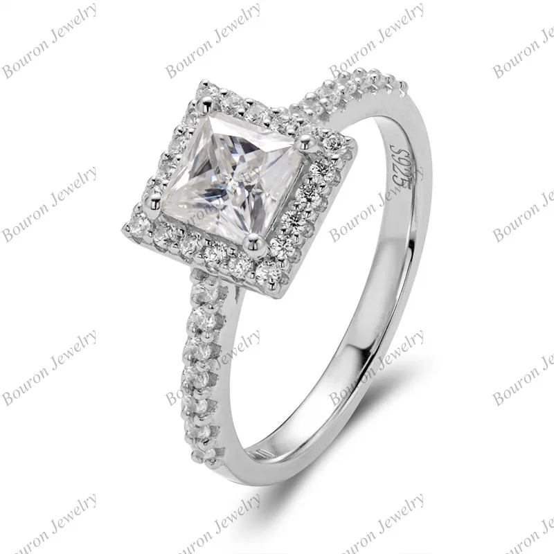 Engagement Halo Pave Ring Princess Moissanite Gemstone 925 Sterling Silver Pass Diamond Test
Engagement Halo Pave Ring Princess Moissanite Gemstone 925 Sterling Silver Pass Diamond Test