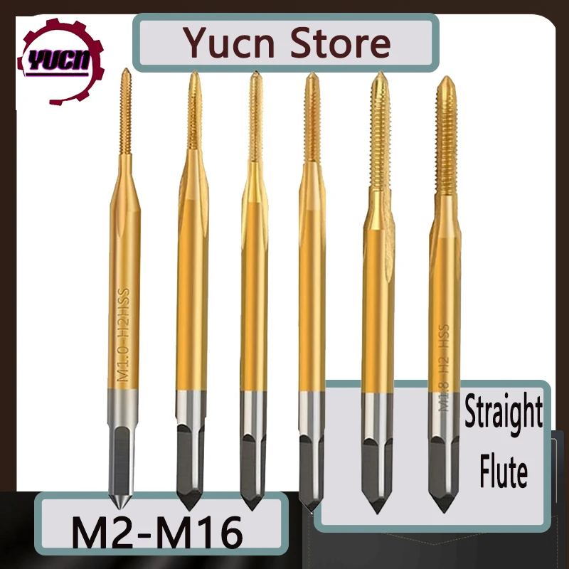 M2 M2.5 M3 M3.5 M4 M5 M6 M8 M10 M12 M14 M16 Titanium Coated Hand Faucet Hss Metric Straight Flute Threaded Tap
M2 M2.5 M3 M3.5 M4 M5 M6 M8 M10 M12 M14 M16 Titanium Coated Hand Faucet Hss Metric Straight Flute Threaded Tap