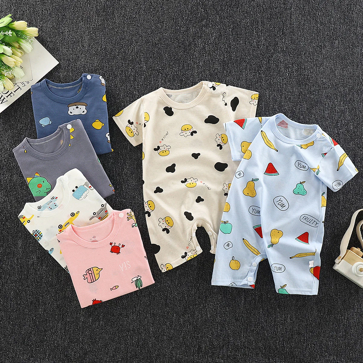 Baby Rompers Summer Style Powered Baby Boy Girl Clothing Newborn Infant giraffe Short Sleeve Clothes 3-6-9-12-18 Months
Baby Rompers Summer Style Powered Baby Boy Girl Clothing Newborn Infant giraffe Short Sleeve Clothes 3-6-9-12-18 Months