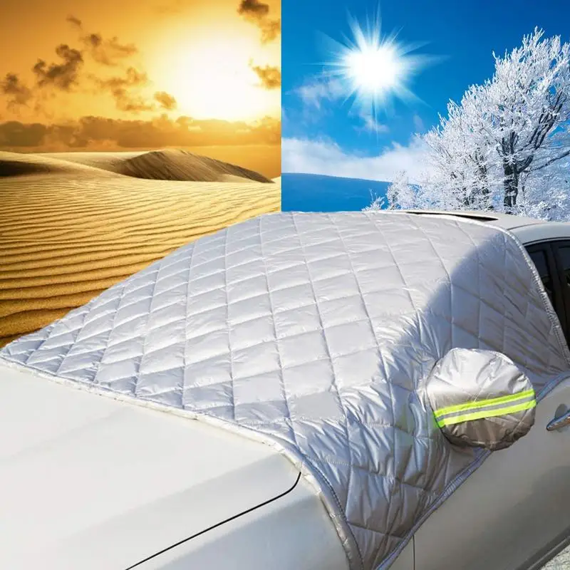 

Car Cover 3 Layers Thicken Windshield Snow Covers Car Protector Covers With Rainproof Lining Easy To Install Vehicle Protection