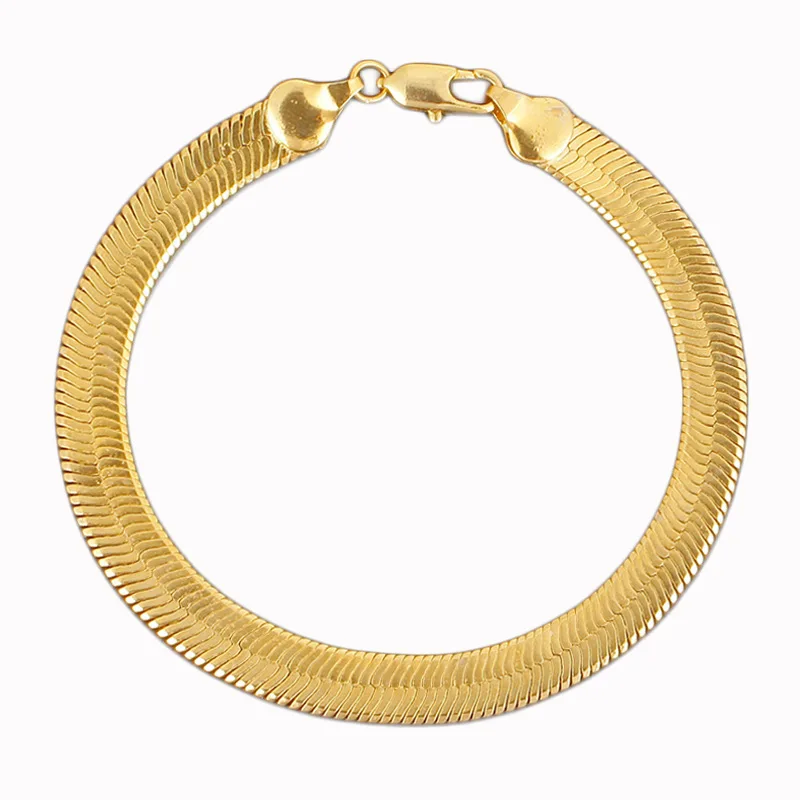 24k Gold Bracelet Snake Bone Chain Gold Plated Bracelet 18k Gold Blade Chain 4/5/7/8/10mm21cm Bracelet
24k Gold Bracelet Snake Bone Chain Gold Plated Bracelet 18k Gold Blade Chain 4/5/7/8/10mm21cm Bracelet