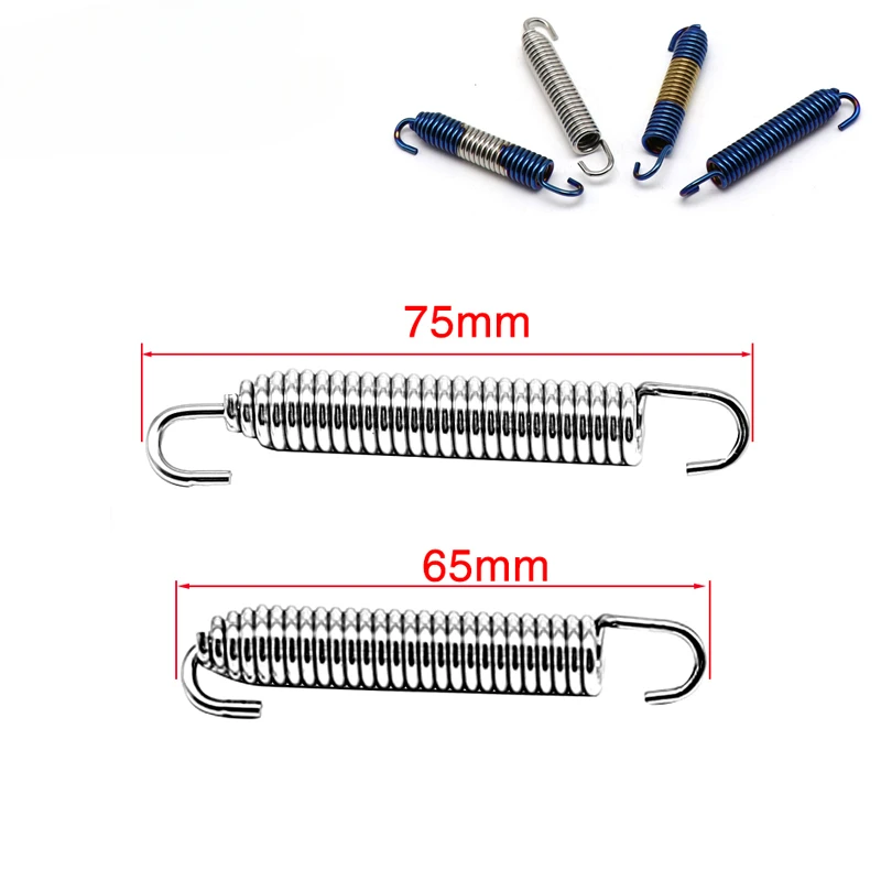 Motorcycle 75mm 2pcs Motorcycle Exhaust Spring Hooks Stainless Steel Exhaust Front Middle Link Pipe Rotatable Metal Springs Kit
Motorcycle 75mm 2pcs Motorcycle Exhaust Spring Hooks Stainless Steel Exhaust Front Middle Link Pipe Rotatable Metal Springs Kit