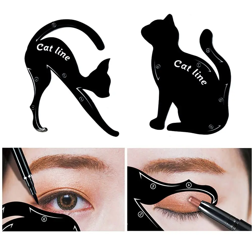 2pcs Cat Line Eyeliner Stencils Women Eyeliner Template Makeup Set Eye Liner Stamps Models Eye Liner Makeup Tools for Women
2pcs Cat Line Eyeliner Stencils Women Eyeliner Template Makeup Set Eye Liner Stamps Models Eye Liner Makeup Tools for Women