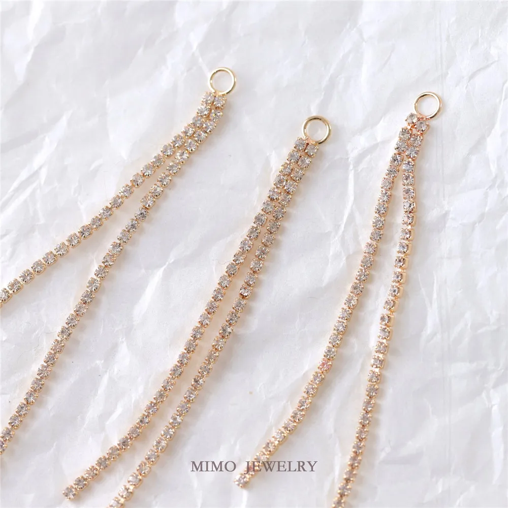 MIMO JEWELRY Copper plated real gold micro-set zirconia long and short tassel pendant earrings DIY accessories
MIMO JEWELRY Copper plated real gold micro-set zirconia long and short tassel pendant earrings DIY accessories