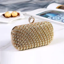 2023 New Diamond Evening Bags Single Side Stone Clutch Wallets Mini Dinner Banquet Purse 3 Colors Drop Shipping