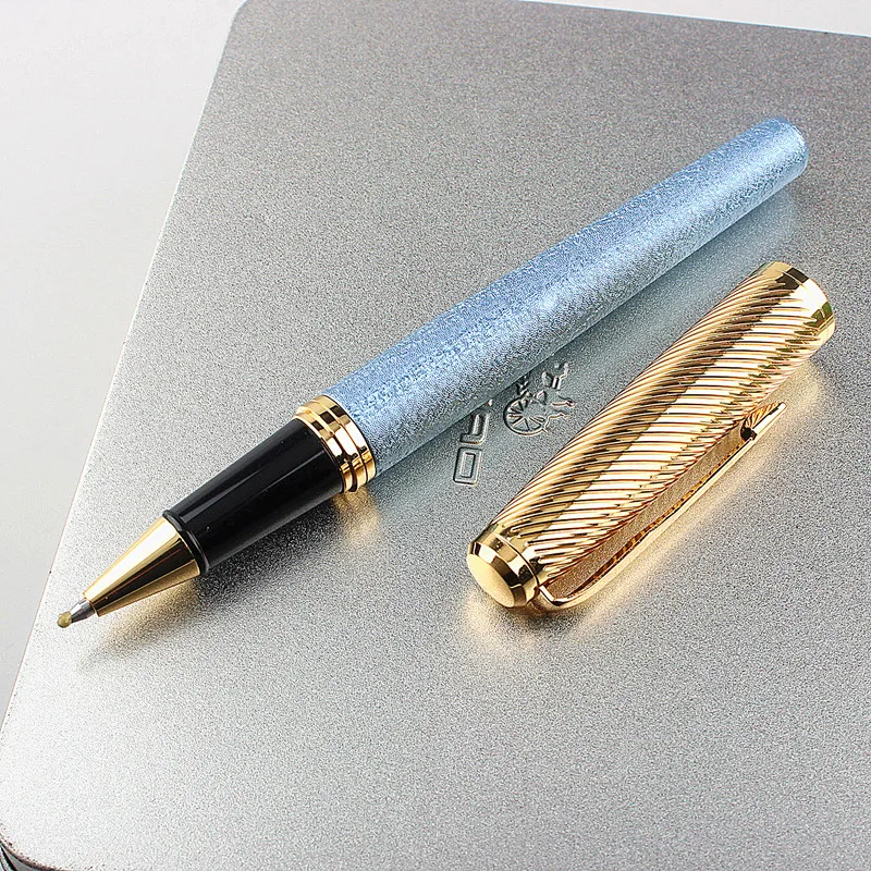 High Quality Frosted blue 8051 Roller Ball Pen Golden Ball Point Pens Business Office School Supplies New
High Quality Frosted blue 8051 Roller Ball Pen Golden Ball Point Pens Business Office School Supplies New