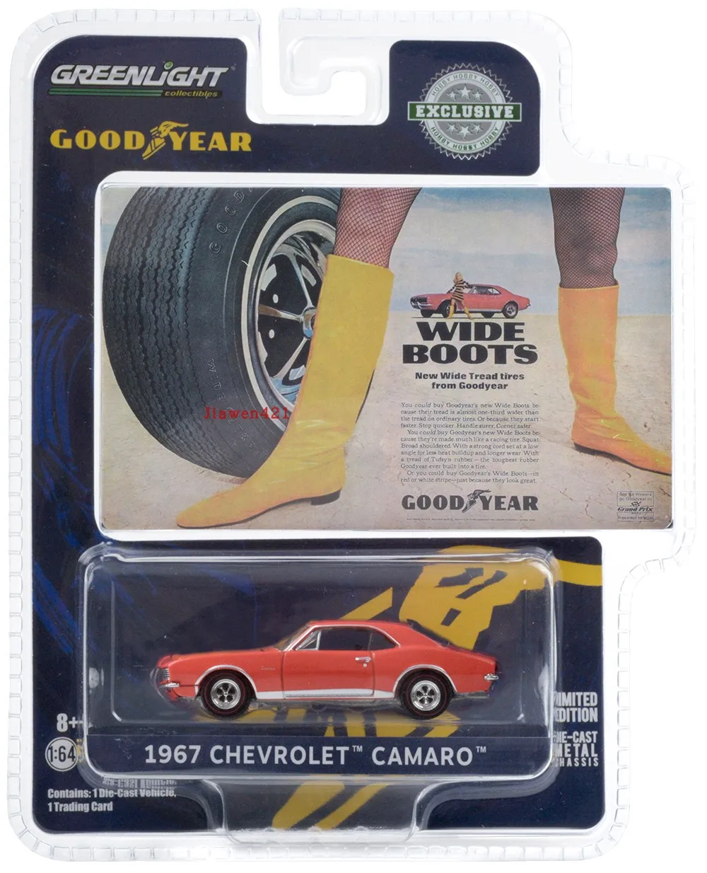 

Модель 1:64 1967 Let Goodyear винтажная модель автомобиля Ad
