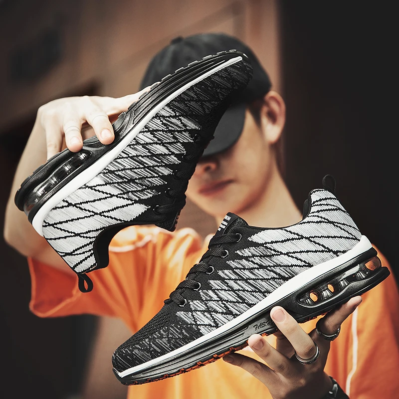 Unisex Breathable Air-Cushion Sneakers Flying Woven Lace-up Outdoor Casual Running Shoes Zapatillas Hombre
Unisex Breathable Air-Cushion Sneakers Flying Woven Lace-up Outdoor Casual Running Shoes Zapatillas Hombre