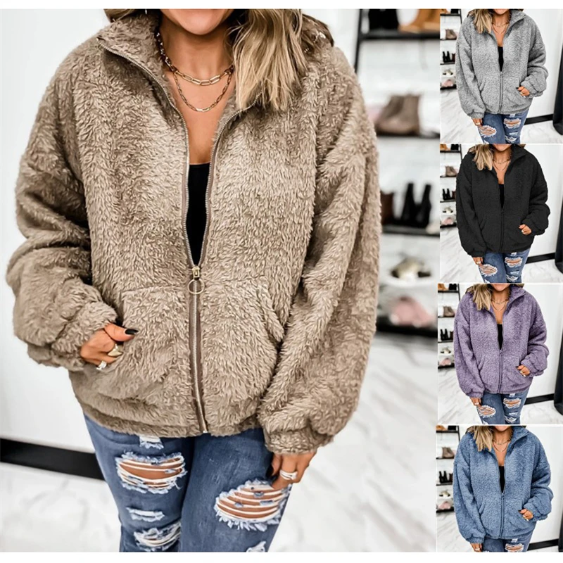 Женское теплое пальто на молнии, Повседневная плюшевая куртка с длинным рукавом и отложным воротником, свободная верхняя одежда, осень-зима...
Женское теплое пальто на молнии, Повседневная плюшевая куртка с длинным рукавом и отложным воротником, свободная верхняя одежда, осень-зима...