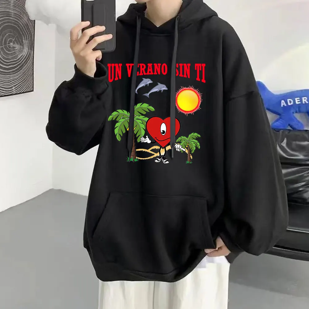 Толстовка с капюшоном и графическим принтом Bad Bunny UN VERANO, мужские и женские повседневные толстовки, Зимний Простой Стильный пуловер унисекс, ...
Толстовка с капюшоном и графическим принтом Bad Bunny UN VERANO, мужские и женские повседневные толстовки, Зимний Простой Стильный пуловер унисекс, ...