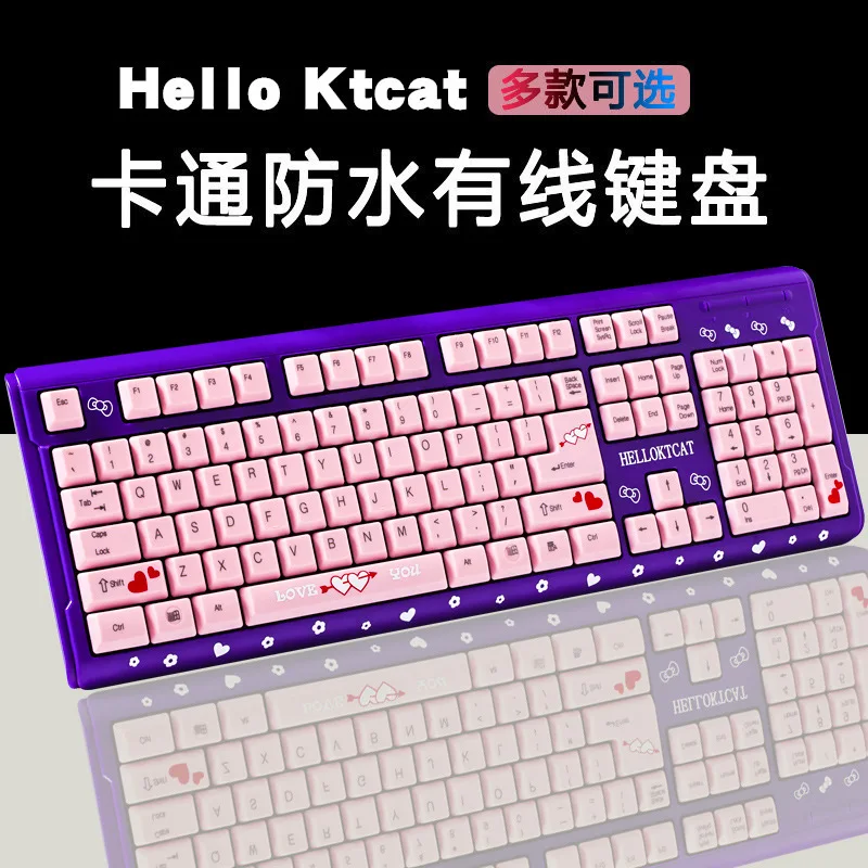 Hot Selling Kt103 Keyboard Wired Cute Available In 3 Colors Office Home Laptop Waterproof And Abs Material 104key Mute Keyboard
Hot Selling Kt103 Keyboard Wired Cute Available In 3 Colors Office Home Laptop Waterproof And Abs Material 104key Mute Keyboard