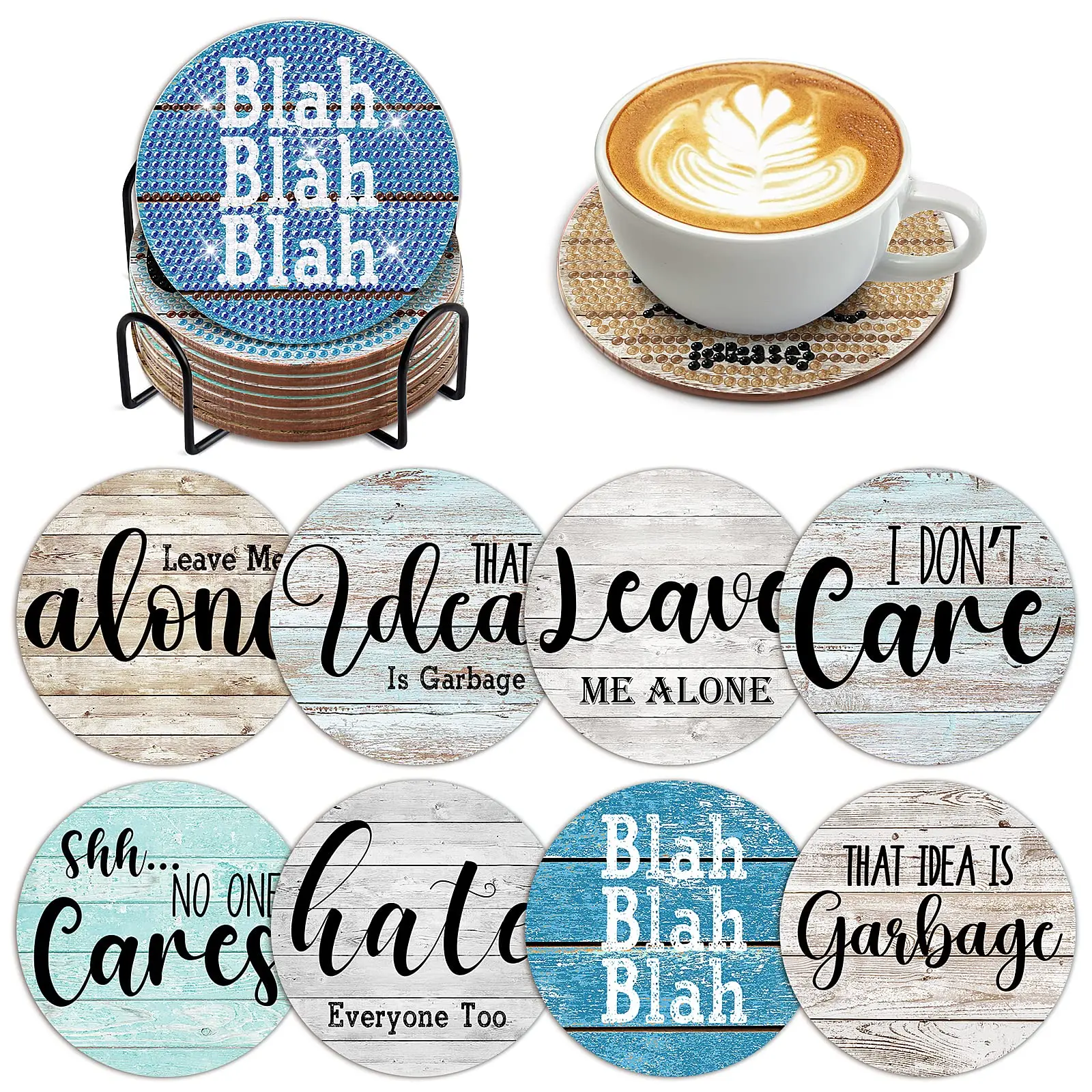 8 PCS Negative Diamond Art Coasters Diamond Painting Coasters Kits with Holder Negative Coasters for Drinks DIY Farmhouse Rustic
8 PCS Negative Diamond Art Coasters Diamond Painting Coasters Kits with Holder Negative Coasters for Drinks DIY Farmhouse Rustic