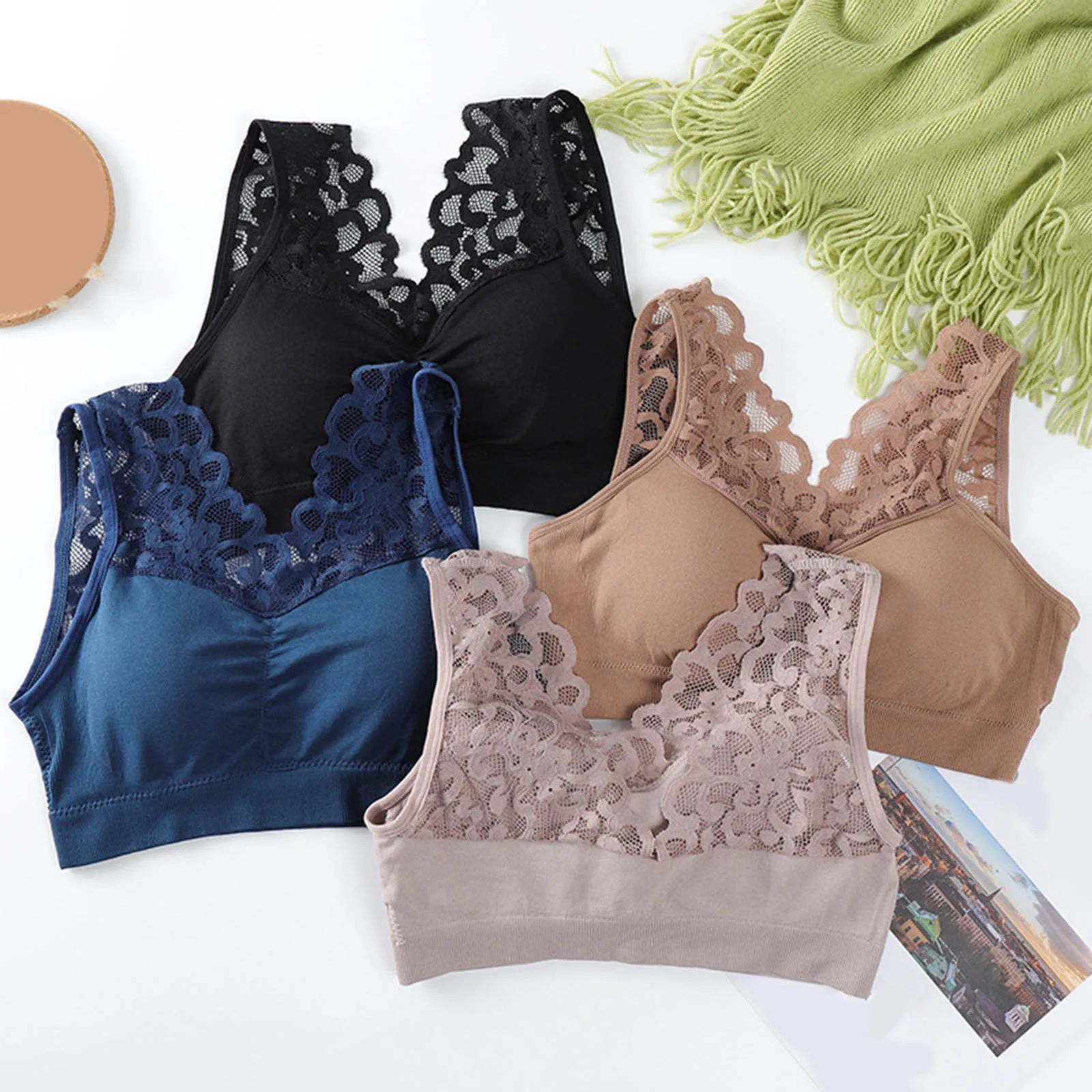 Women Lace Sexy Beautiful Back Bra Skin Friendly Breathable Sleeping Underwear Pack Active Wear Women Adjustable Bra Yoga Vest 
Women Lace Sexy Beautiful Back Bra Skin Friendly Breathable Sleeping Underwear Pack Active Wear Women Adjustable Bra Yoga Vest