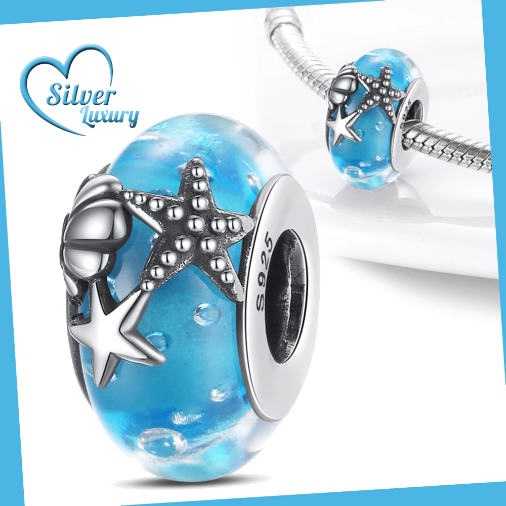 Starfish Sea Shell Murano Glass Charm 925 Sterling Silver Fit Pandora Bracelet Silver 925 Original Charms for Jewelry Making
Starfish Sea Shell Murano Glass Charm 925 Sterling Silver Fit Pandora Bracelet Silver 925 Original Charms for Jewelry Making