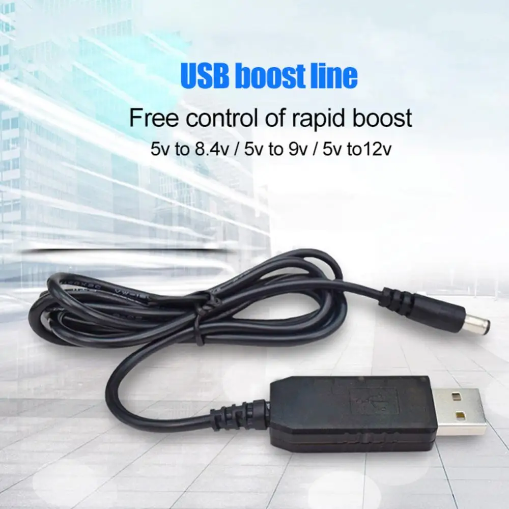 USB-кабель-переходник с 5 в пост. Тока на 8,4 в/9 В/12 В 5,5x2,1 мм 
USB-кабель-переходник с 5 в пост. Тока на 8,4 в/9 В/12 В 5,5x2,1 мм