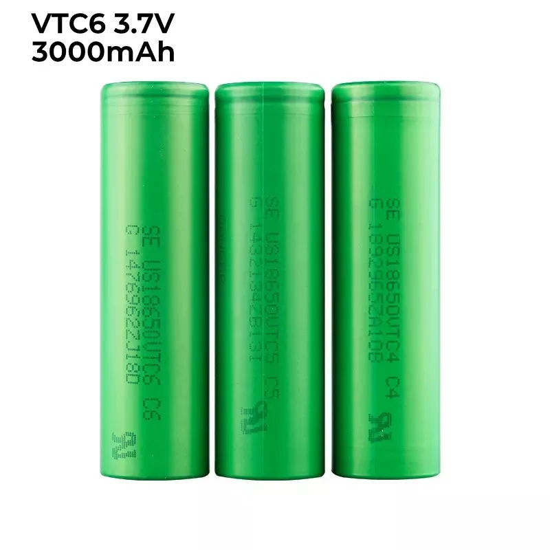 20PCS Original 3.7V li-ion Battery 18650 VTC6 3000mAh 30A battery for authentic Sony Murata US18650VTC6 rechargeable bateria
20PCS Original 3.7V li-ion Battery 18650 VTC6 3000mAh 30A battery for authentic Sony Murata US18650VTC6 rechargeable bateria