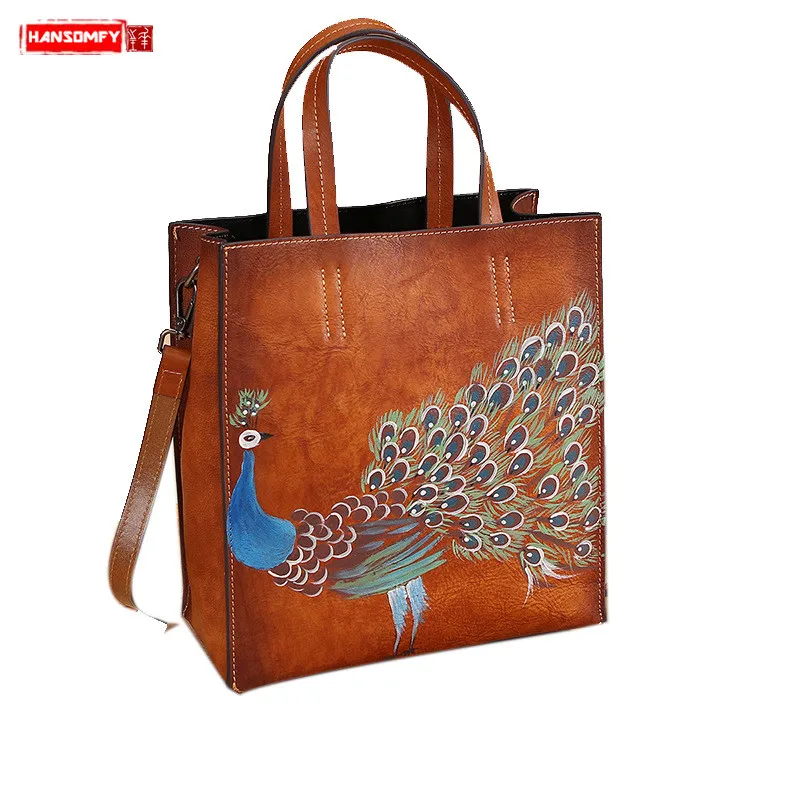 2022 New Retro Genuine Leather Women's Handbag Hand-painted Animal Tote Bag Tide Luxury Fashion Female Shoulder Messenger Bags
2022 New Retro Genuine Leather Women's Handbag Hand-painted Animal Tote Bag Tide Luxury Fashion Female Shoulder Messenger Bags