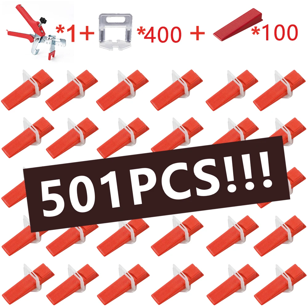 501Pcs Tile Leveling System 1.0 1.5 2 2.5 3.0mm Wedges and Pliers Male Angle Leveling Plastic Tile Construction Tools Cross
501Pcs Tile Leveling System 1.0 1.5 2 2.5 3.0mm Wedges and Pliers Male Angle Leveling Plastic Tile Construction Tools Cross