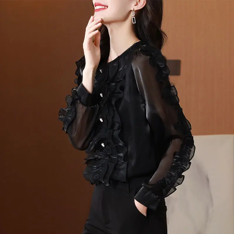 Women blouse 2022 Spring and Autumn New Design Temple French Retro Advanced Sewage Lanlian Lantern Sleeve Ocean Shirt
Women blouse 2022 Spring and Autumn New Design Temple French Retro Advanced Sewage Lanlian Lantern Sleeve Ocean Shirt