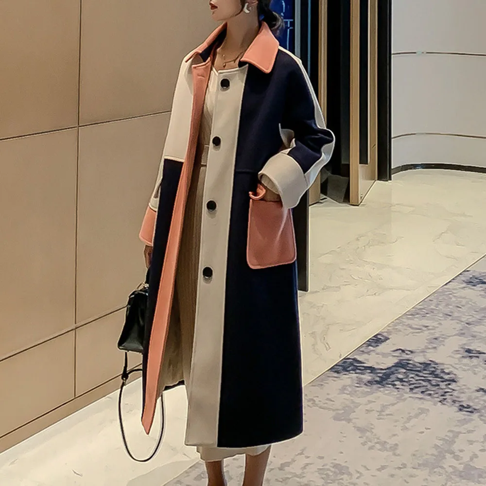 Woolen Jacket 2022 Spring And Summer New Korean Fashion Mid-length Over-the-knee Double-sided Woolen Coat Female Hepburn Style
Woolen Jacket 2022 Spring And Summer New Korean Fashion Mid-length Over-the-knee Double-sided Woolen Coat Female Hepburn Style
