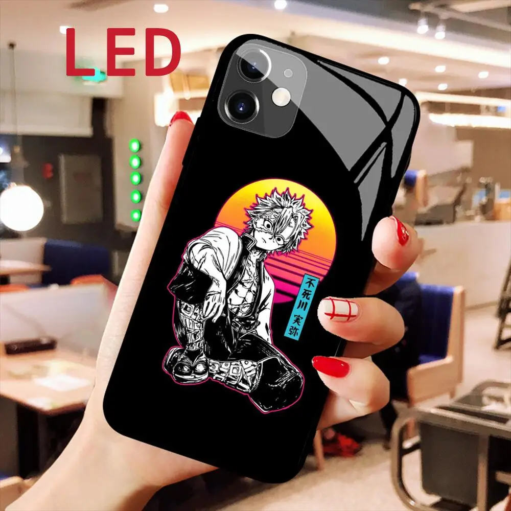 Demon Slayer Luminous Tempered Glass phone case For Apple iphone 14 13 12 11 Pro Max XS XR Acoustic control LED Backlight cover
Demon Slayer Luminous Tempered Glass phone case For Apple iphone 14 13 12 11 Pro Max XS XR Acoustic control LED Backlight cover