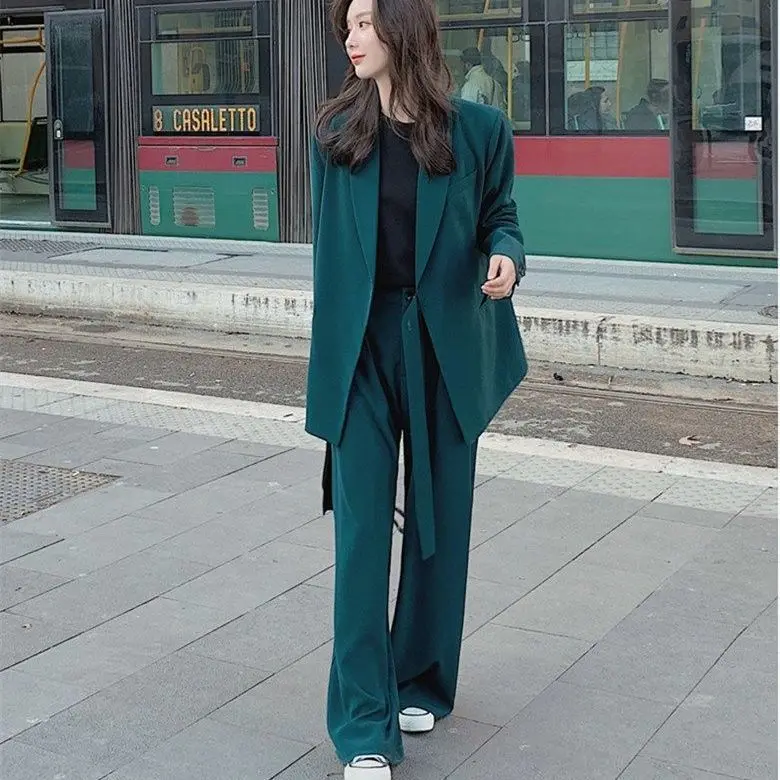 New Occupation 2-Piece Suits Women 2022 Elegant Suit Long-Sleeve Blazer Top Long Pants Korean OL Fashion Casual Work Set L227
New Occupation 2-Piece Suits Women 2022 Elegant Suit Long-Sleeve Blazer Top Long Pants Korean OL Fashion Casual Work Set L227