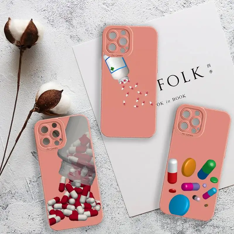Medical drug Pill Capsule Phone Case For iPhone 13 12 11 Pro MAX Mini X XS XR 7 8 Plus Camera Lens Liquid Silicone
Medical drug Pill Capsule Phone Case For iPhone 13 12 11 Pro MAX Mini X XS XR 7 8 Plus Camera Lens Liquid Silicone