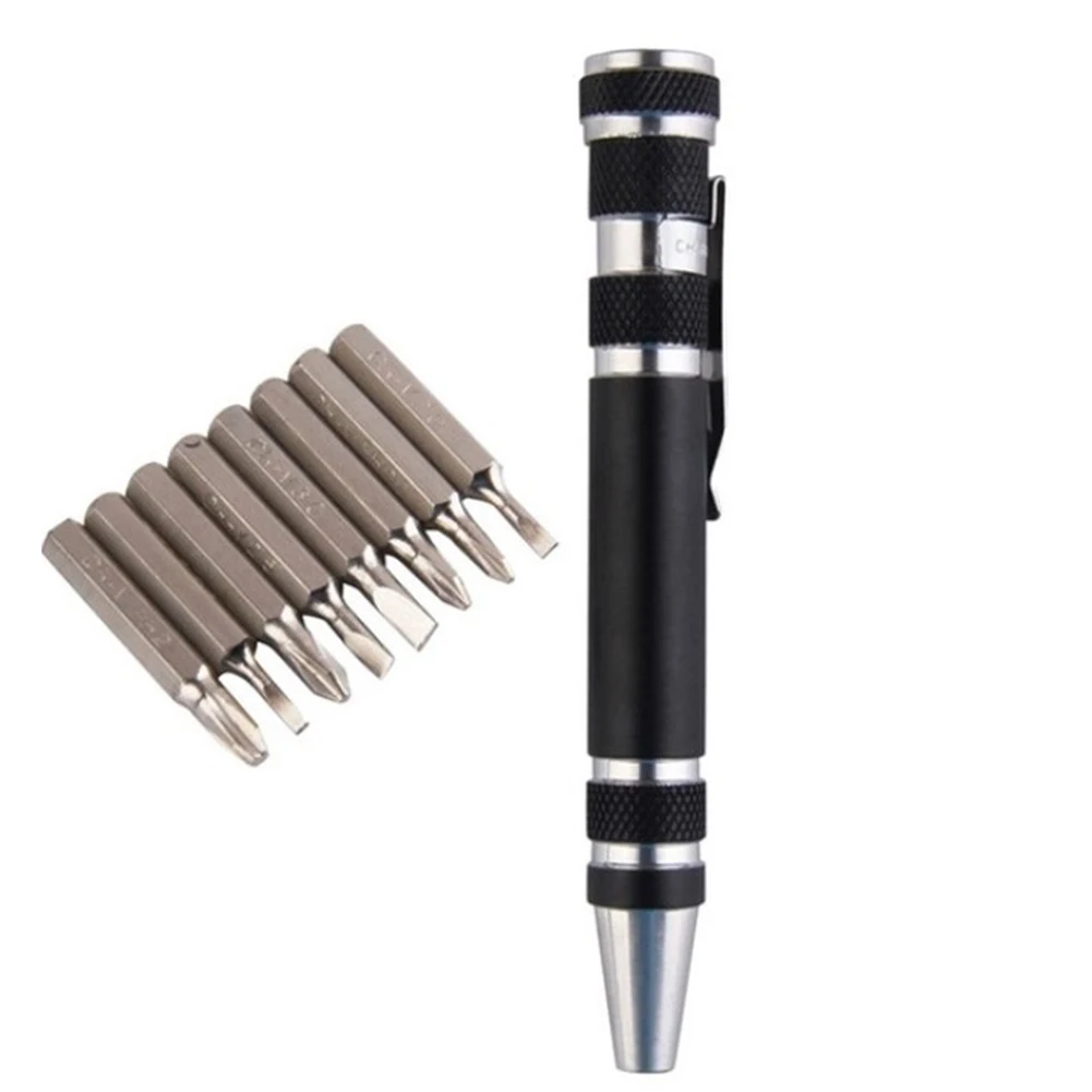 Tool Screwdriver Pen Multi-Function Repair Tool With 8pcs Screwdriver Bits 1 Set 11*1.3cm 45#Steel 8-In-1 Hot Sale
Tool Screwdriver Pen Multi-Function Repair Tool With 8pcs Screwdriver Bits 1 Set 11*1.3cm 45#Steel 8-In-1 Hot Sale