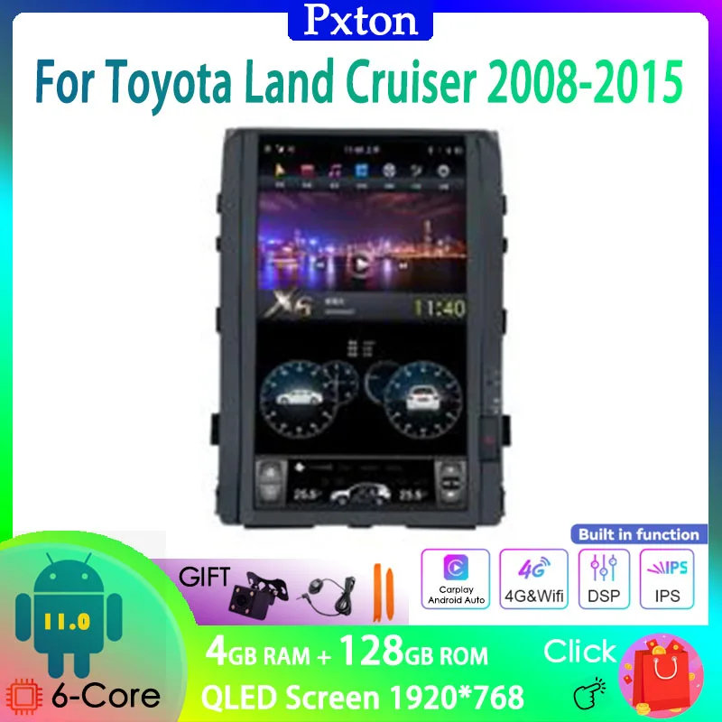 Pxton Tesla Screen Android Car Radio Stereo Multimedia Player For Toyota Land Cruiser 2008-2015 Carplay Auto 6G+128G 4G WIFI D
Pxton Tesla Screen Android Car Radio Stereo Multimedia Player For Toyota Land Cruiser 2008-2015 Carplay Auto 6G+128G 4G WIFI D