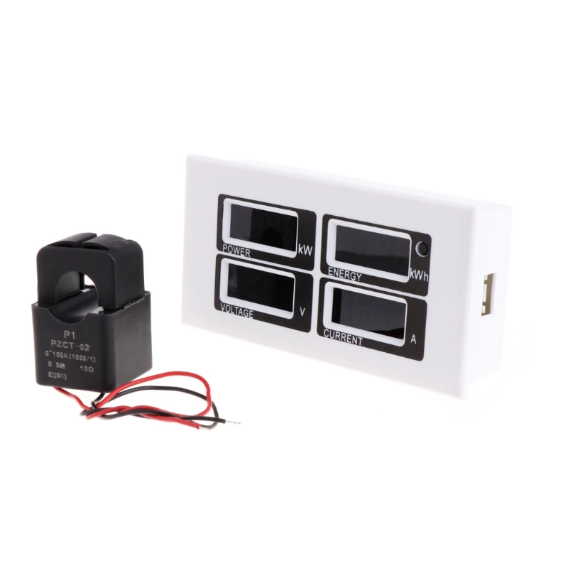 AC 110V 220V Digital 100A Watt Power Meter Volt Amp Ammeter Voltmeter 80-260V PZEM-004 AC Voltmeter Ammeter CT Opening/closing
AC 110V 220V Digital 100A Watt Power Meter Volt Amp Ammeter Voltmeter 80-260V PZEM-004 AC Voltmeter Ammeter CT Opening/closing